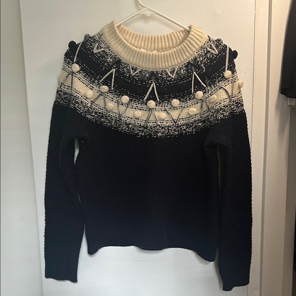 Kate Spade knit sweater with Pom poms